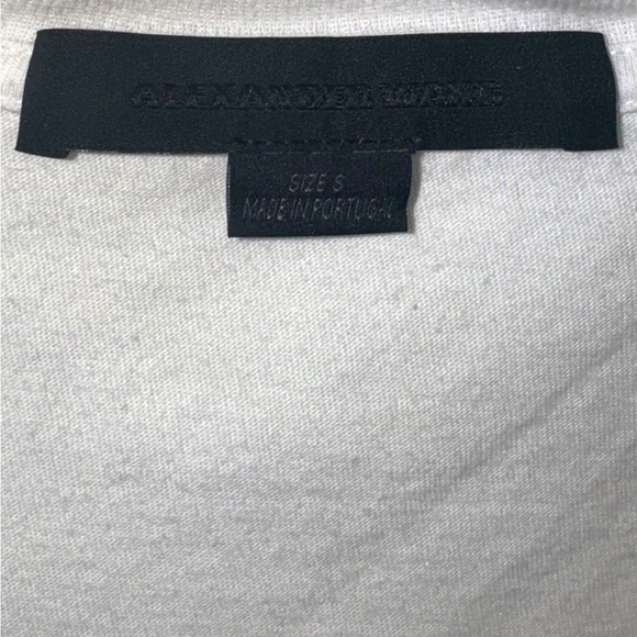Alexander Wang White Muscle Tee with Black Graphic Logo - Picture 6 of 11